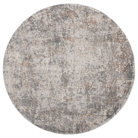 Manmade Emojy Chi Wheat Round Rug; 7 ft. 10 in. MA3097883